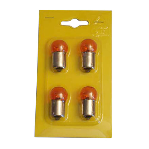 4x Light Bulb Amber Turn Signal Blinker Single Filament Lamp 1156 BA15S 23W - Fresh Stock Dated February 2026