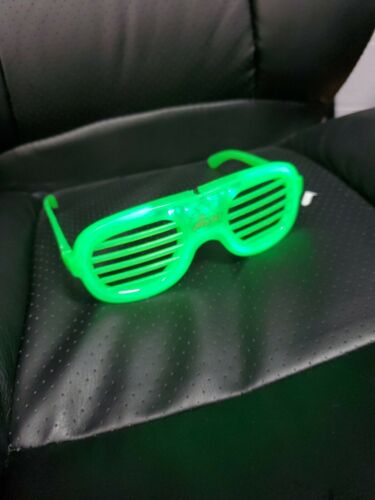 Party glasses LED Light Up Slotted Shades Glasses 10pc size Large - Fresh Stock Dated February 2026