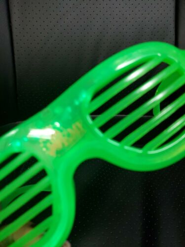 Party glasses LED Light Up Slotted Shades Glasses 10pc size Large - Fresh Stock Dated February 2026