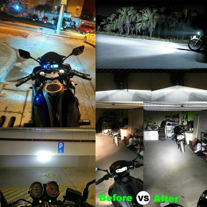 H4 9003 HB2 LED Motorcycle Headlight Bulb Kit HID Hi/Low Beam 6000K Super Bright - Fresh Stock Dated February 2026