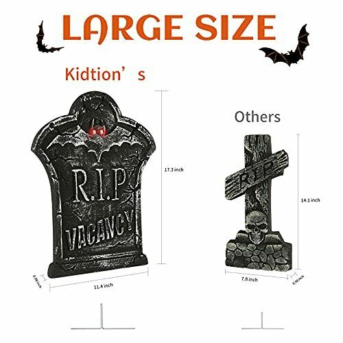 Halloween Foam Tombstones 5 PCS, Halloween Yard Decorations, Lightweight - Fresh Stock Dated December 2025