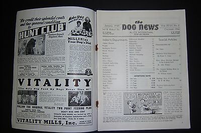 Vintage THE DOGS NEWS magazine. January 1940. The Beagle cover - Fresh Stock Dated December 2025