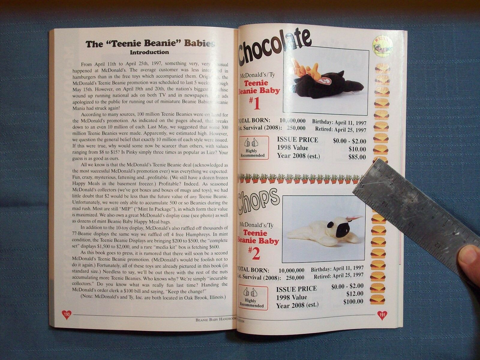 BEANIE BABY HANDBOOK 1998 EDITION BY LES & SUE FOX LYRICS TO THE NEW BEANIE BABY - Fresh Stock Dated December 2025