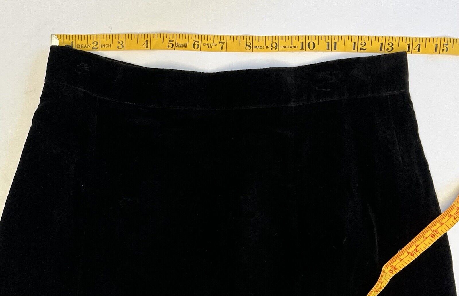 Vintage Laura Ashley Black Velvet Maxi Long Skirt Women's US 10 / EU 38 / UK 12 - Fresh Stock Dated March 2026