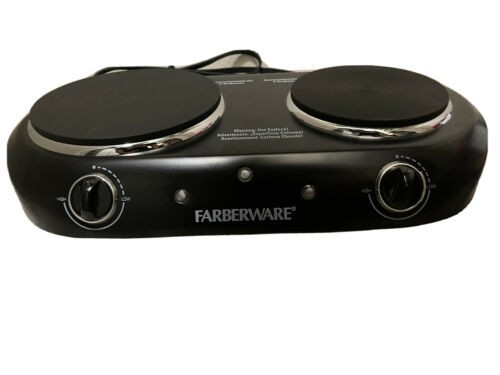 *OB* Electric Cooktop Burner 1800W Hot Plate Portable 2 Burners Kitchen Cooking! - Fresh Stock Dated December 2025