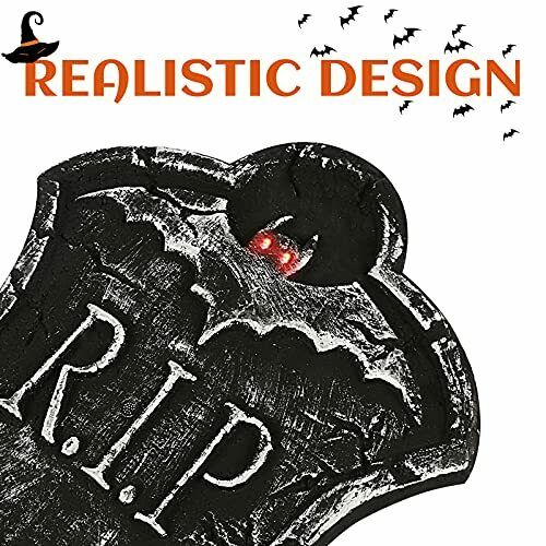 Halloween Foam Tombstones 5 PCS, Halloween Yard Decorations, Lightweight - Fresh Stock Dated December 2025