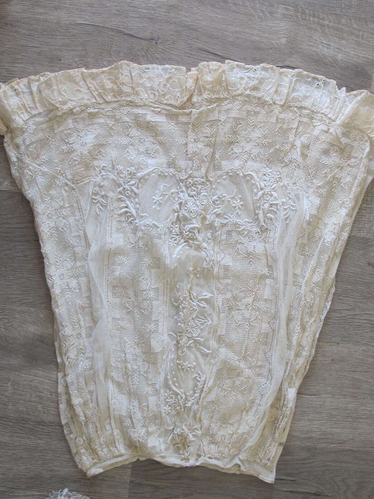 Antique Edwardian Lace Crochet Cotton Blouse Skirt Embroidery 1890’s Estate - Fresh Stock Dated March 2026