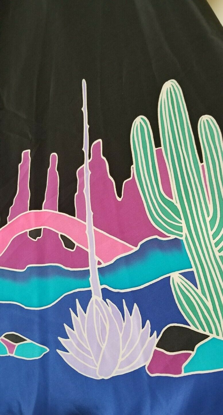 Vintage Skirt Desert Scene Border Print 30