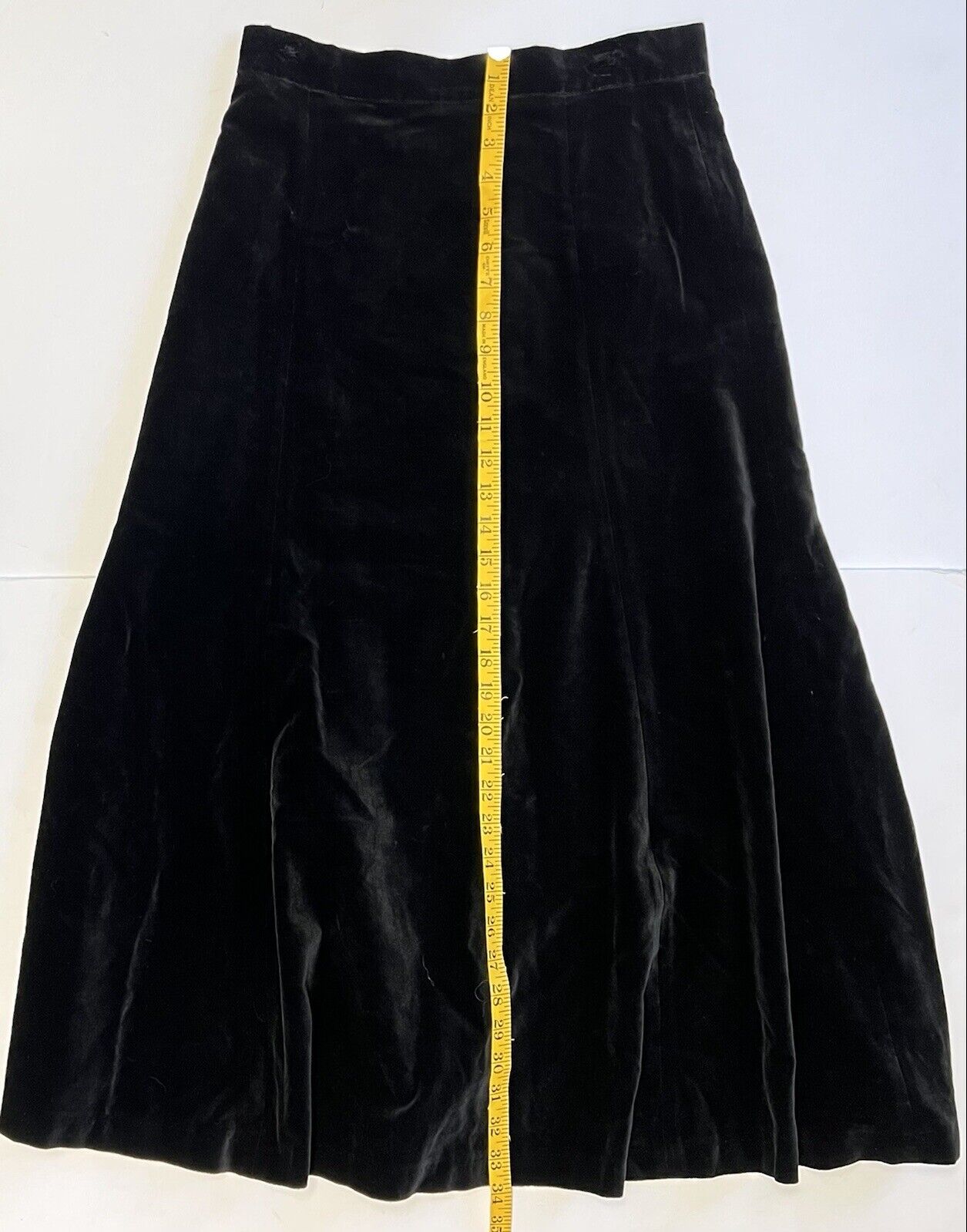 Vintage Laura Ashley Black Velvet Maxi Long Skirt Women's US 10 / EU 38 / UK 12 - Fresh Stock Dated March 2026