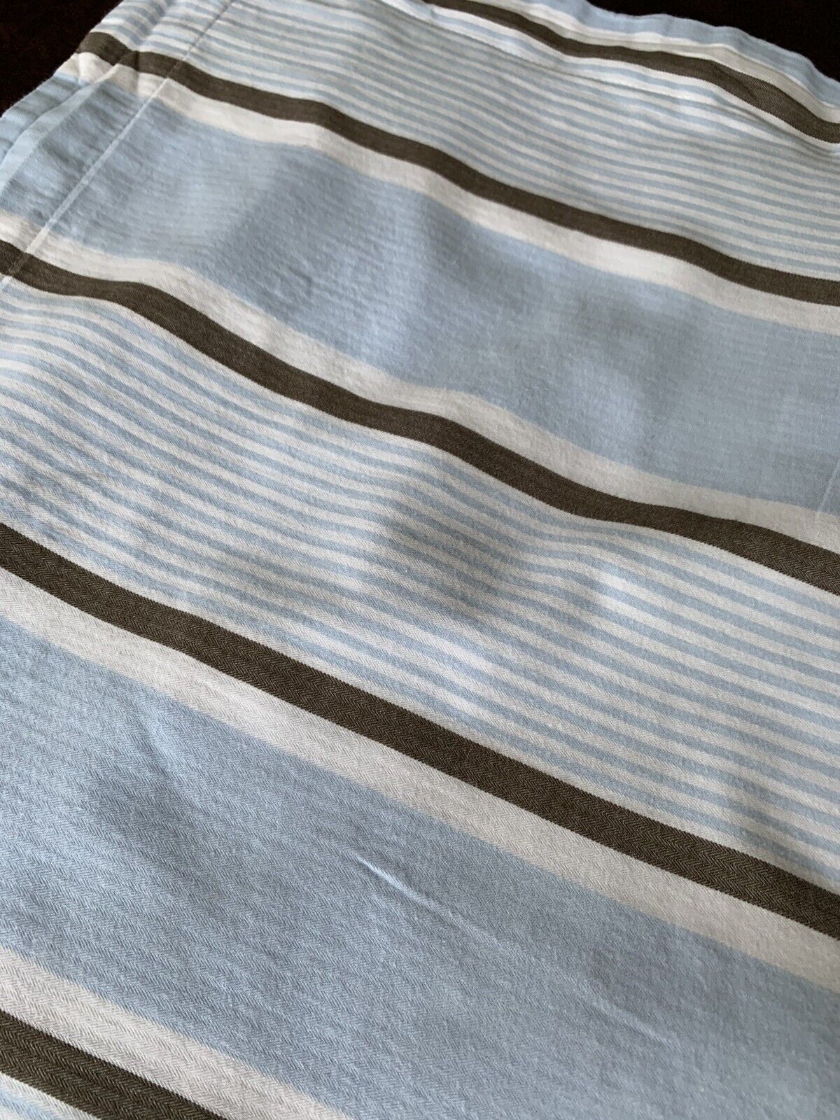 Pottery Barn Kids Blue Gray Stripe Pillow Sham Standard - Fresh Stock Dated February 2026