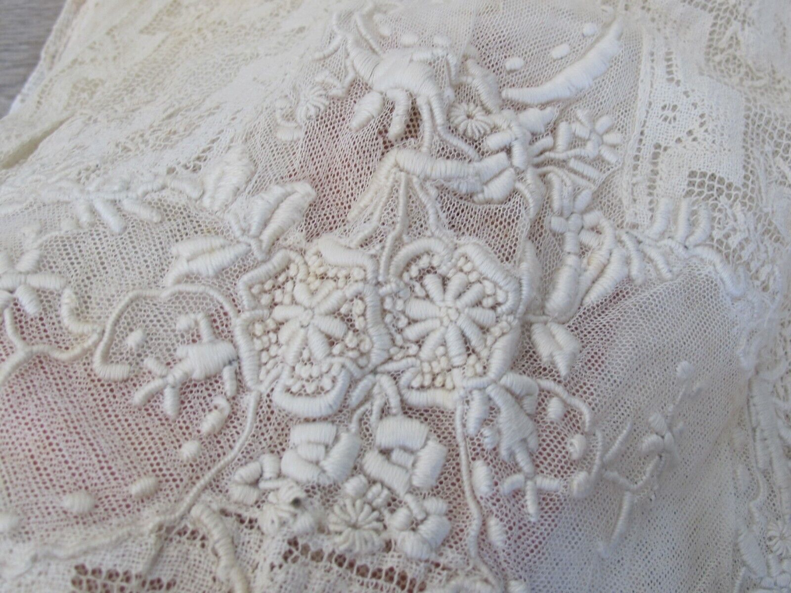 Antique Edwardian Lace Crochet Cotton Blouse Skirt Embroidery 1890’s Estate - Fresh Stock Dated March 2026