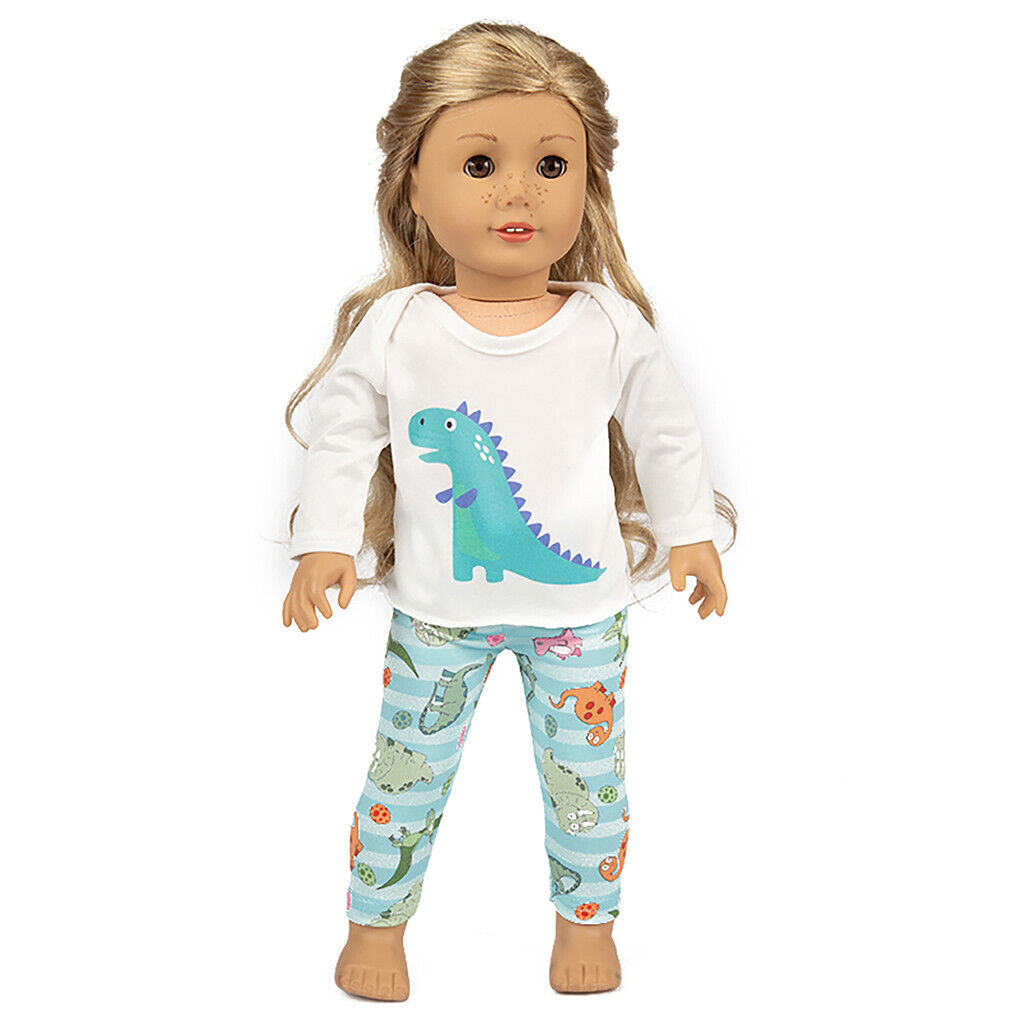 Cute Clothes Pajamas Set Toy For 18 inch Girl Doll Accessory Grils Toy Top Pants - Fresh Stock Dated February 2026