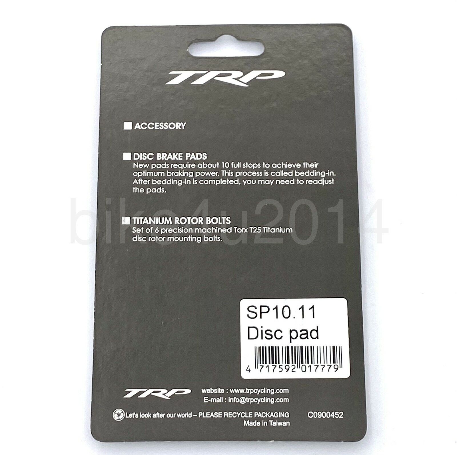 TRP SP10.11 HYRD/Spyre/Spyke/Parabox R Replacement Disc Brake Bike Pads - Fresh Stock Dated February 2026