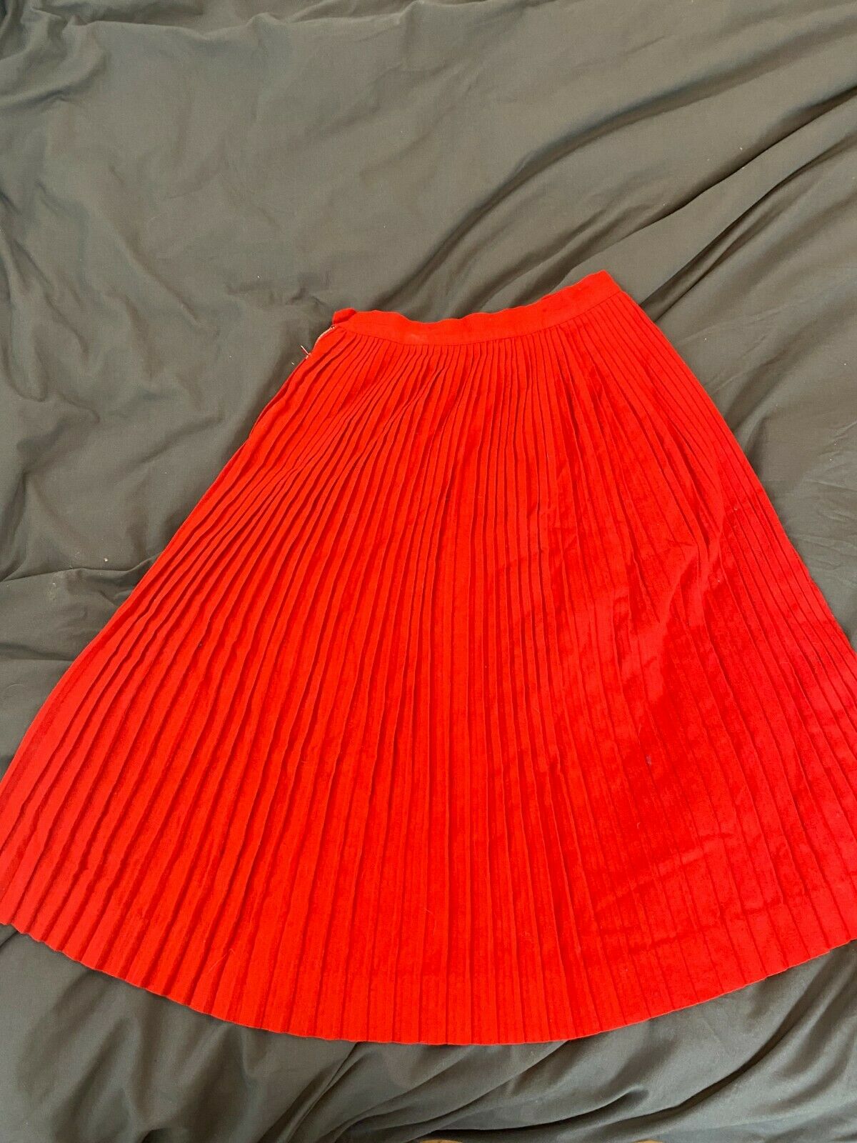 Vintage 1940's 1950's Women's Red Jantzen Wool Skirt Vintage Size 14 S/M - Fresh Stock Dated February 2026