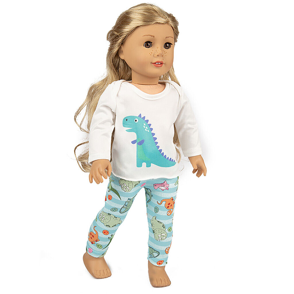 Cute Clothes Pajamas Set Toy For 18 inch Girl Doll Accessory Grils Toy Top Pants - Fresh Stock Dated February 2026