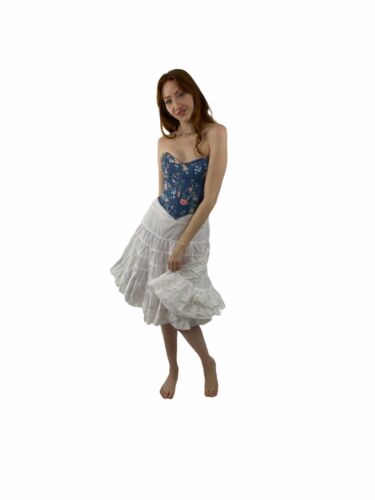 Vintage 90s y2k fairycore grunge Cottagecore Gothic Lolita White Ruffle skirt - Fresh Stock Dated February 2026