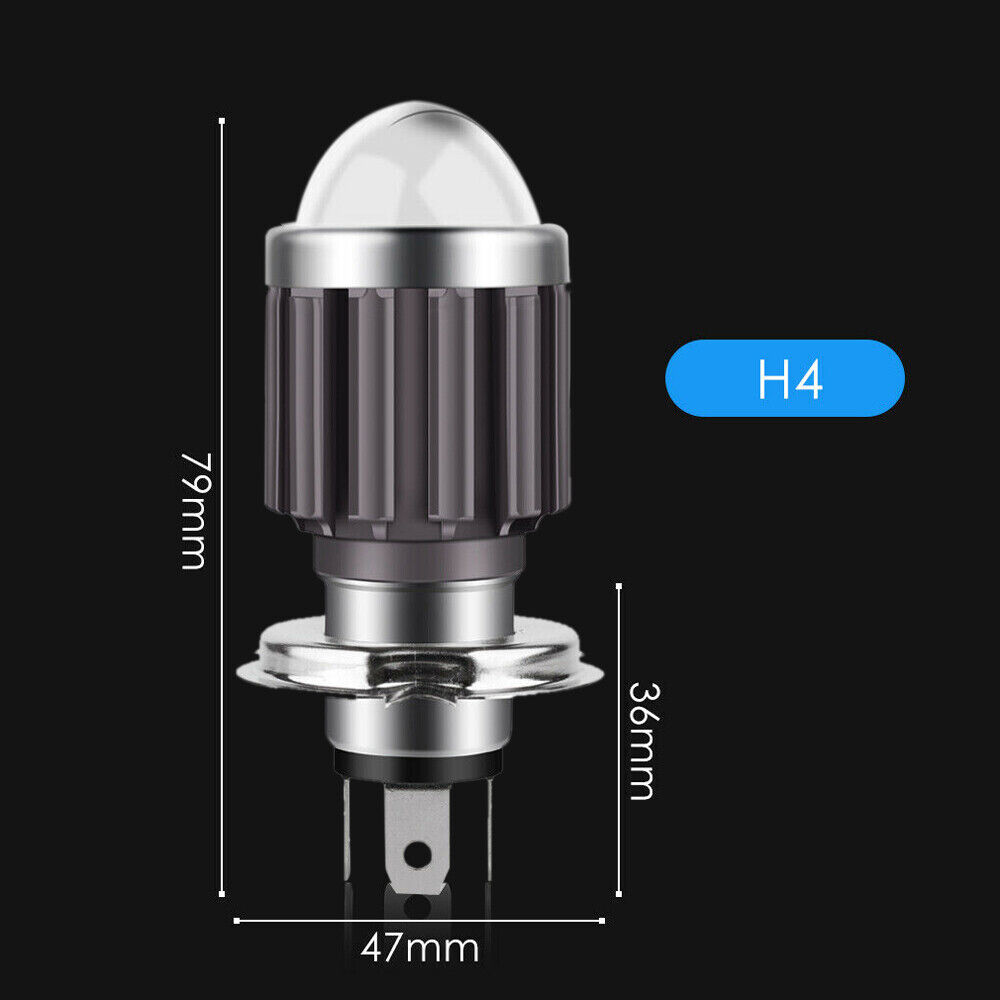 2X H4 9003 LED Bulb CSP White 360° Hi/Lo Beam Motorcycle Headlight Super Bright - Fresh Stock Dated February 2026