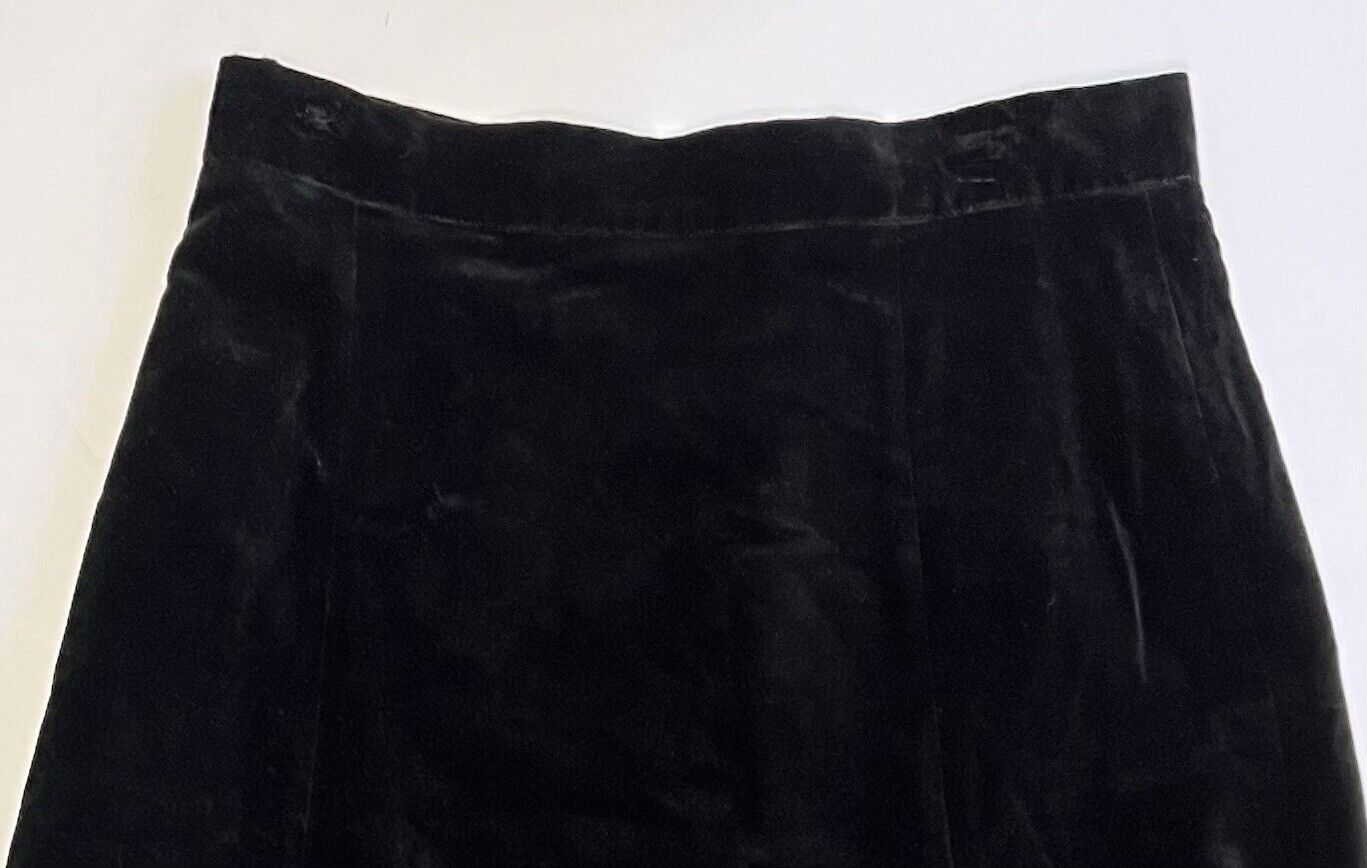 Vintage Laura Ashley Black Velvet Maxi Long Skirt Women's US 10 / EU 38 / UK 12 - Fresh Stock Dated March 2026