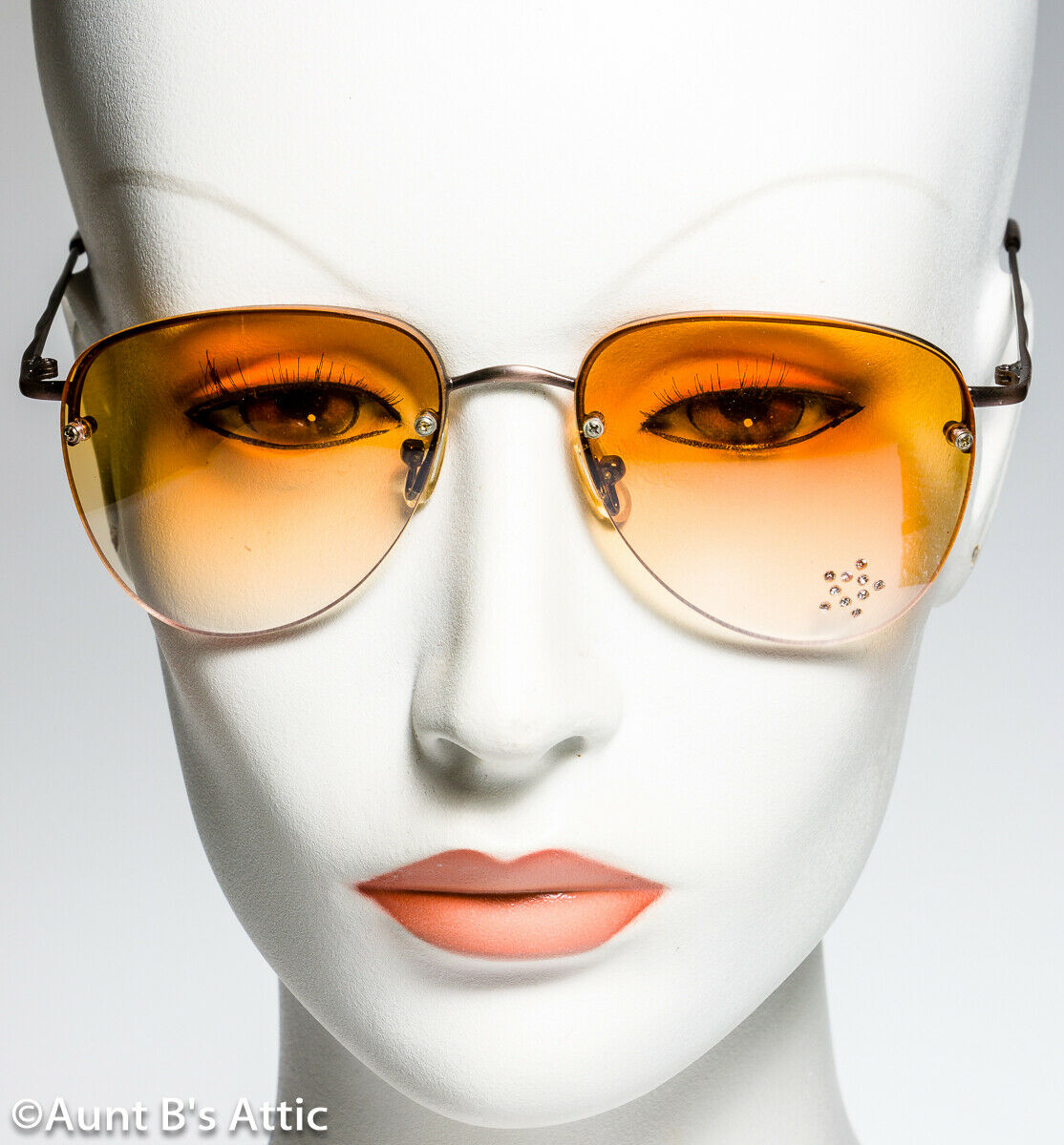 Sunglasses Novelty Aviator Style Frameless Glasses W/ Decorative Stone Accent - Fresh Stock Dated February 2026