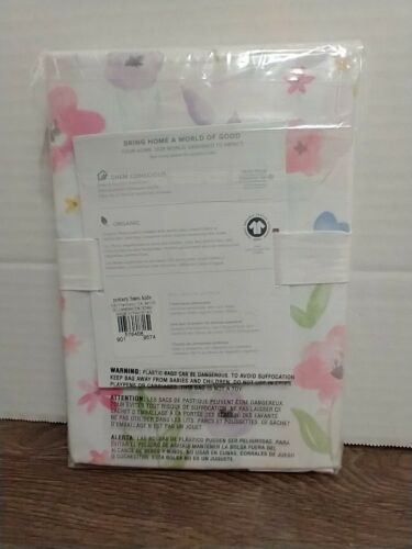 Pottery Barn Kids Delilah Organic Sham Standard NEW Pink Flowers - Fresh Stock Dated December 2025