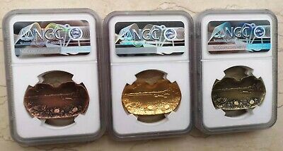 NGC MS70 China 40x23mm Medals Set (5 pcs, complete set) - Chinese Mitten Crab - Fresh Stock Dated February 2026