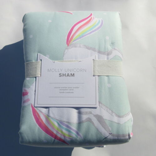 Molly Unicorn Pottery Barn Kids Soft Aqua Euro Pillow Sham 26