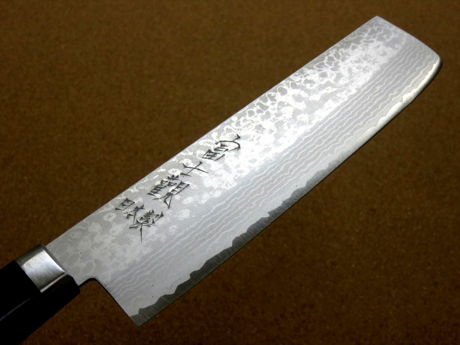 Japanese Kitchen Nakiri Vegetable Knife 165mm VG10 Damascus 17 Layers SEKI JAPAN - Fresh Stock Dated December 2025