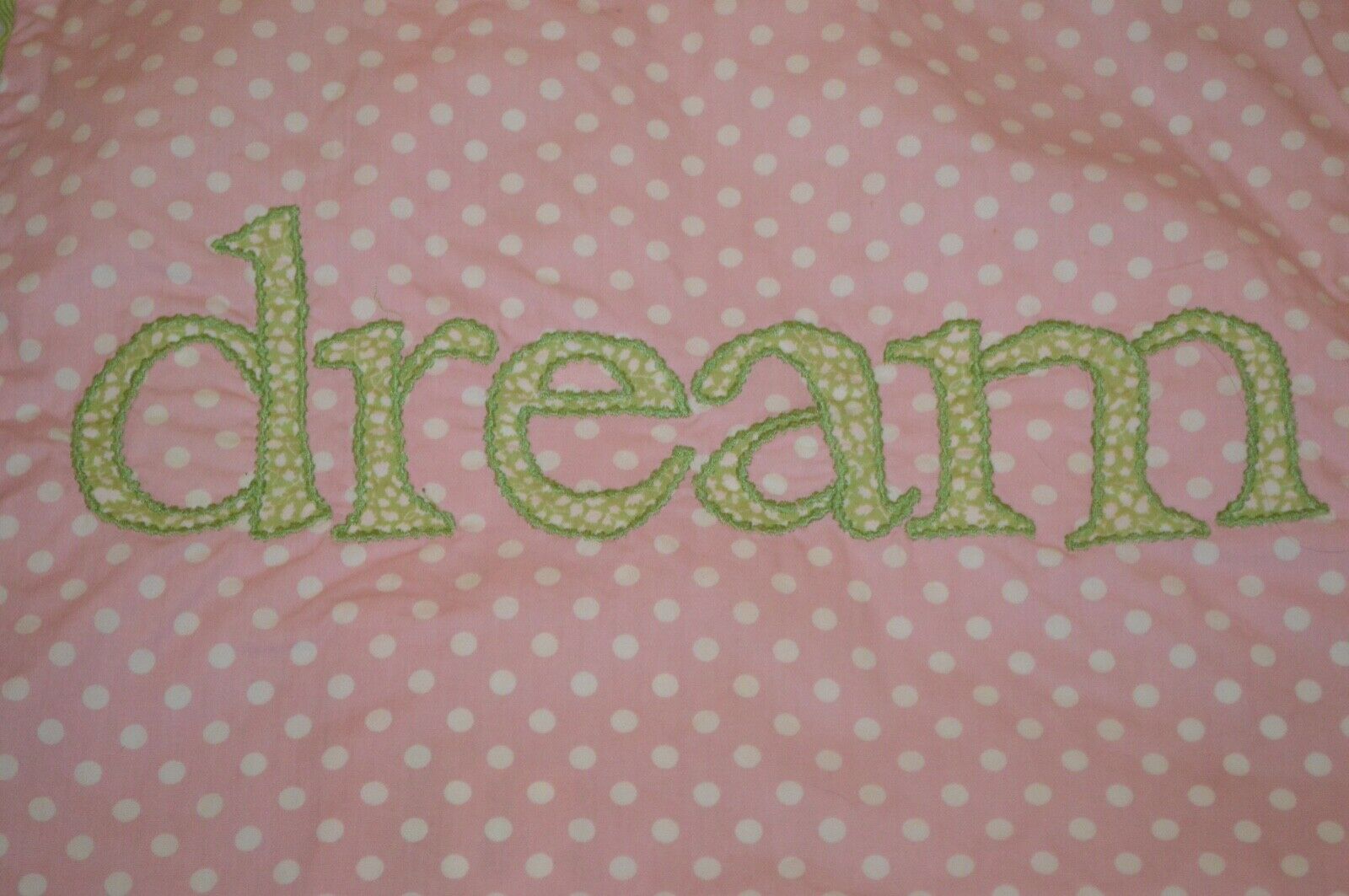 Pottery Barn Kids Dream Polka Dot Pink Throw Pillow Sham 151/2