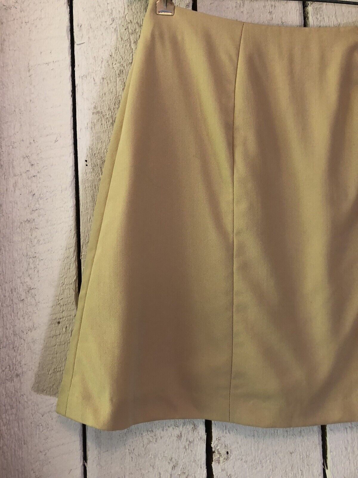 Vintage 90s Pale Yellow Micro Mini Wool Skirt by Kyle Allen sz S - Fresh Stock Dated March 2026