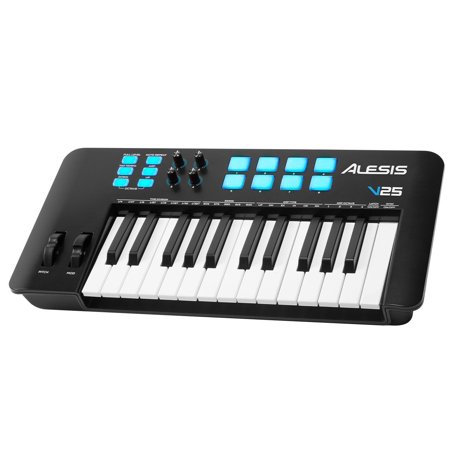 Alesis V25MKII 25-Key USB-MIDI Recording Music Production Keyboard Controller - Fresh Stock Dated February 2026