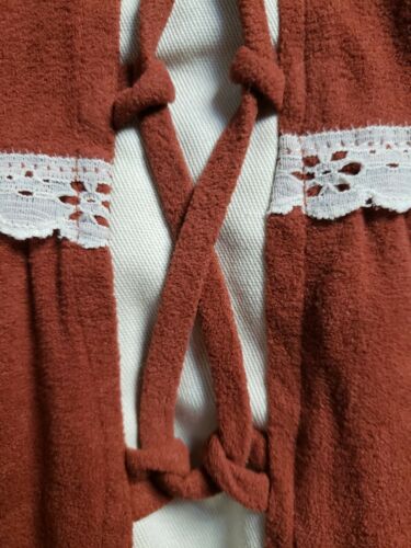 Vintage Faux Suede Knit Gunne style Tiered Pioneer Prairie Skirt Sz 34  Ruffle - Fresh Stock Dated March 2026