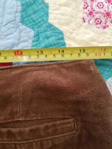 Vintage Marsh Landing Women's Cognac Brown Suede Soft Leather Mini Skirt 12 - Fresh Stock Dated February 2026