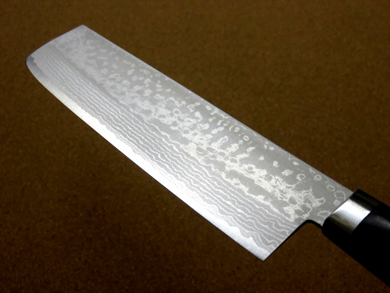 Japanese Kitchen Nakiri Vegetable Knife 165mm VG10 Damascus 17 Layers SEKI JAPAN - Fresh Stock Dated December 2025
