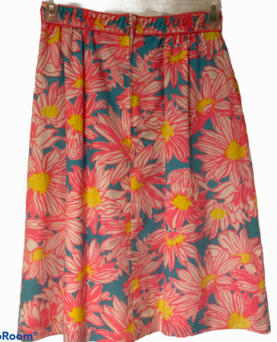 Vtg Lilly Pulitzer The Lilly Skirt 1970s Hot Pink Daisy Print Skirt SZ 10 Preppy - Fresh Stock Dated February 2026