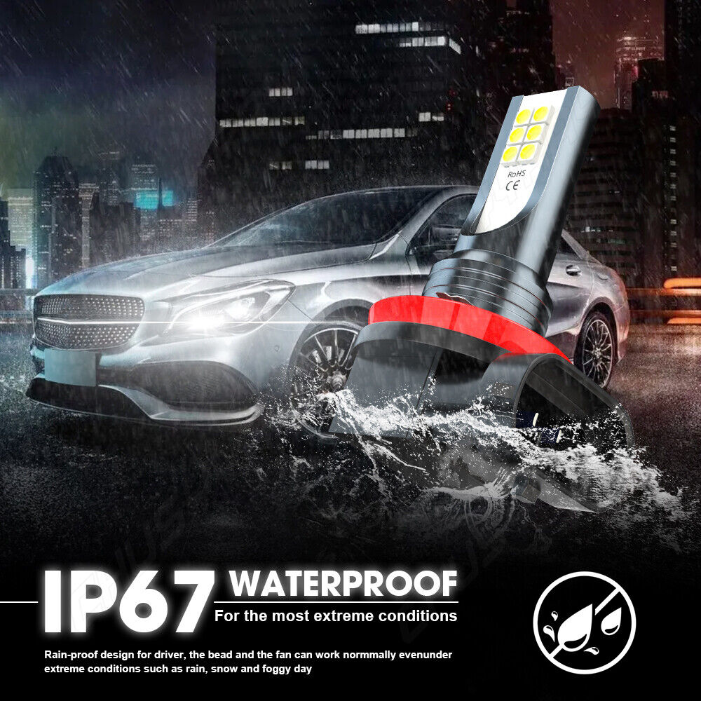 For Suzuki GSX1300R 2008-09 2011-18 H7 H9 LED Headlight 6000K Bulbs Kit - Fresh Stock Dated March 2026