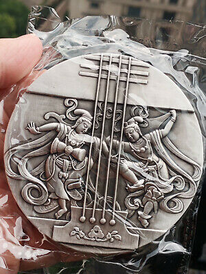2020 China 80mm Solid Silver (Around 450 Grams) Medal - Dunhuang Flying Apsaras - Fresh Stock Dated February 2026