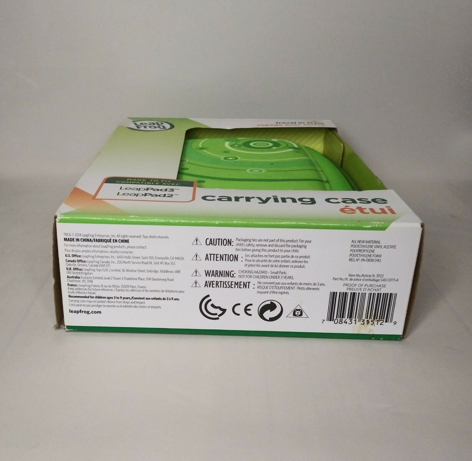 LeapFrog LeapPad2 Carrying Case Travel In Style  Fits LeapPad2 & LeapPad3 NEW - Fresh Stock Dated December 2025