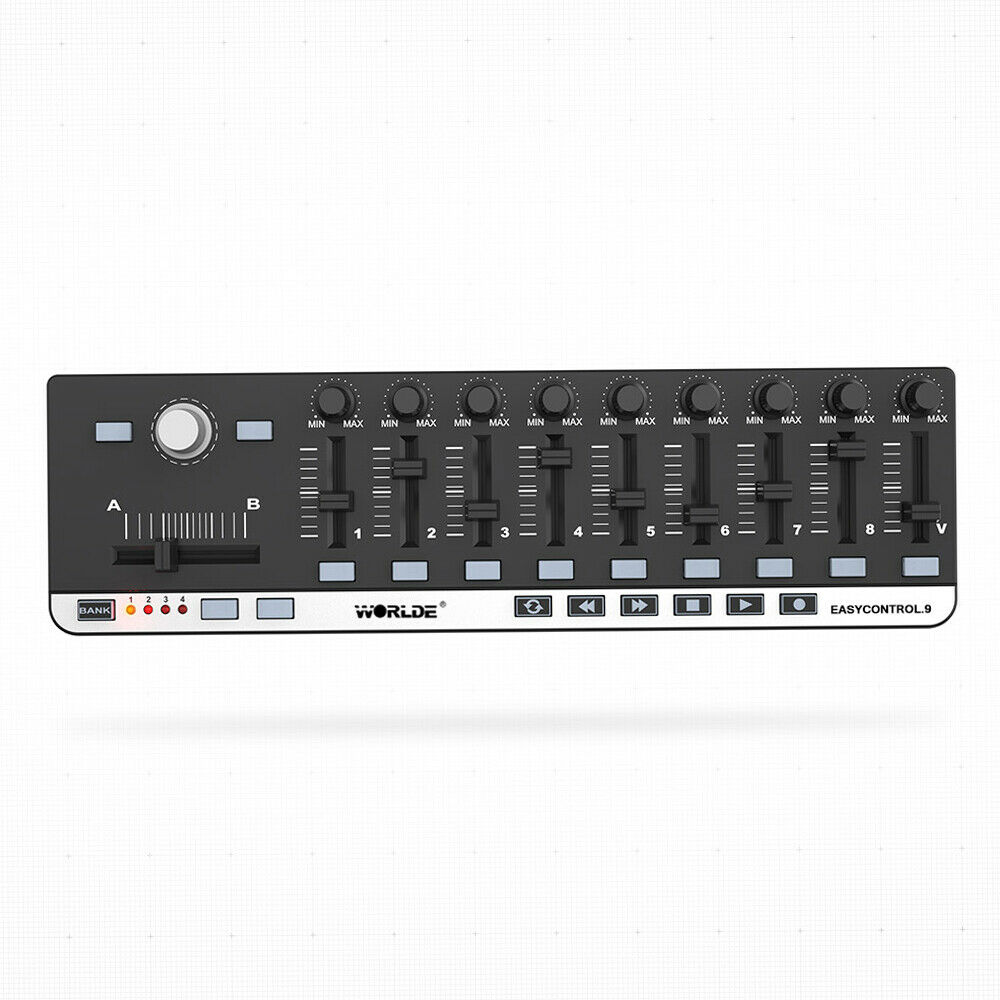 Worlde EasyControl.9 Portable Mini USB 9 Slim-Line Control MIDI Controller V6Z2 - Fresh Stock Dated February 2026