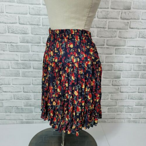Vintage 90s Y2K Express Size S Sheer Floral Cottage Core Tiered Mini Skirt - Fresh Stock Dated February 2026