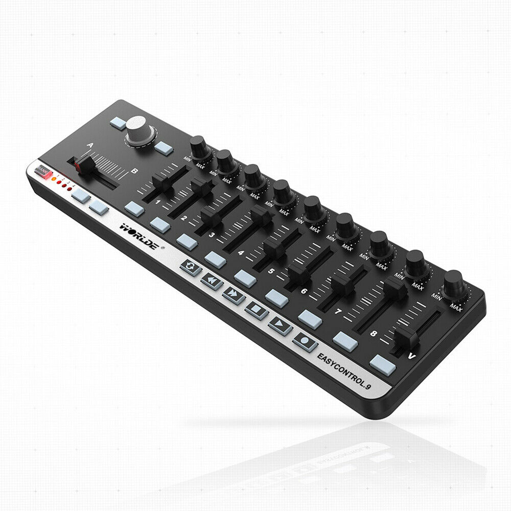 Worlde EasyControl.9 Portable Mini USB 9 Slim-Line Control MIDI Controller V6Z2 - Fresh Stock Dated February 2026