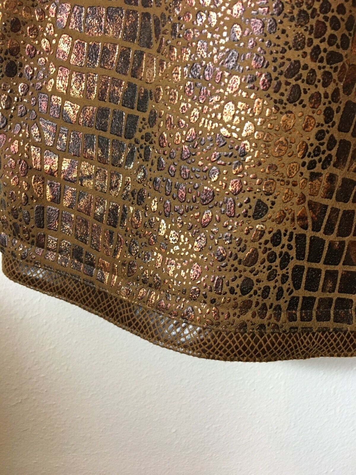 Vintage Vera Cristina Size 6 Skirt Bronze Metallic Faux Leather Polyester  SK4 - Fresh Stock Dated March 2026