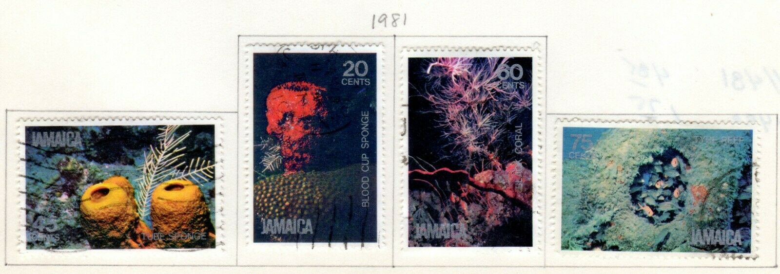 Jamaica Scott 465//498 Used on 2  Album Pages Issued 1979-1981 - Fresh Stock Dated December 2025