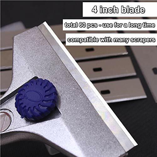 Scraper Blades 4inch Replacement Stainless Steel Razor Blade 20 pcs for Scraper - Fresh Stock Dated February 2026