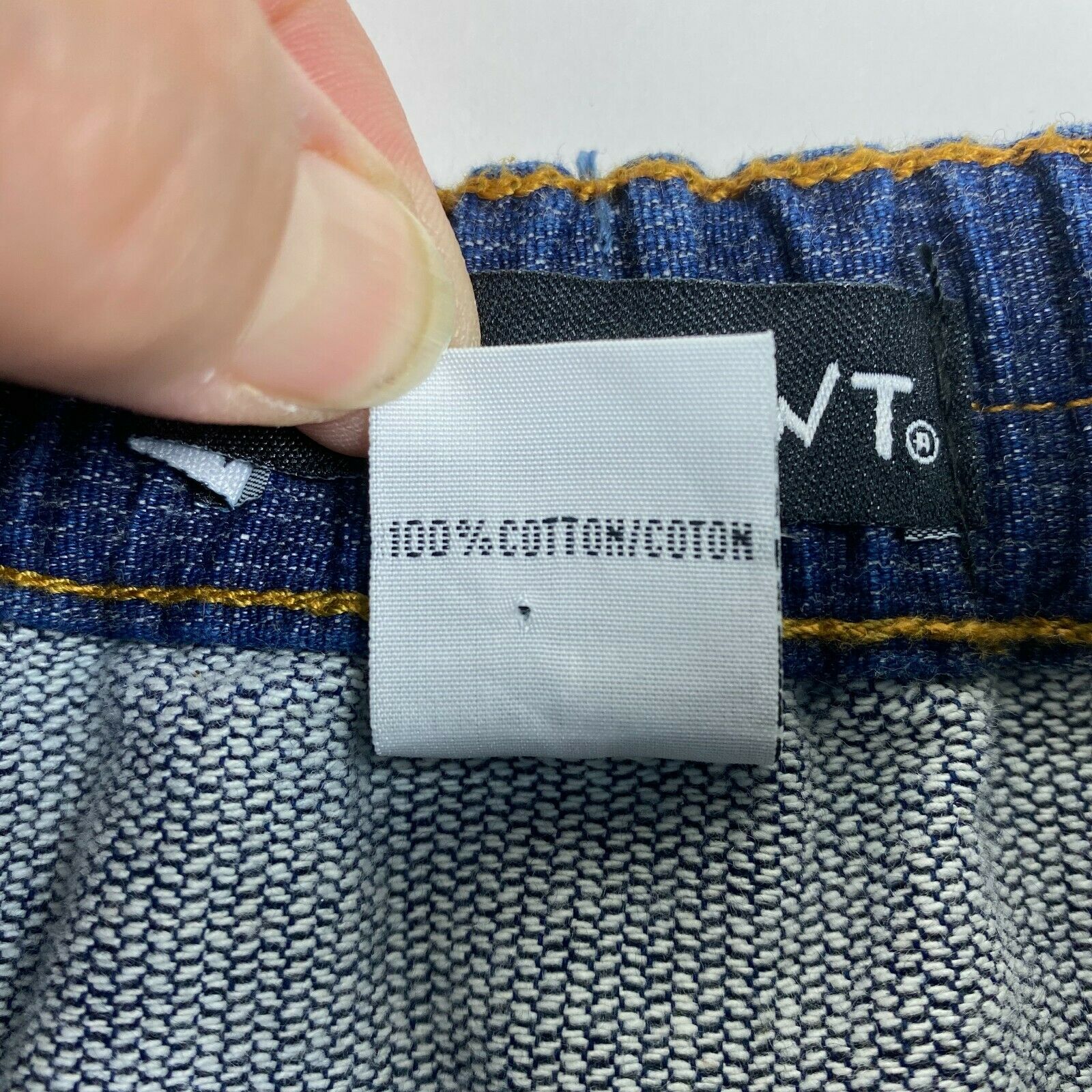 Vintage Medium Blue Denim Jean Midi Skirt Womens 100% Cotton Snap Front Pockets - Fresh Stock Dated February 2026