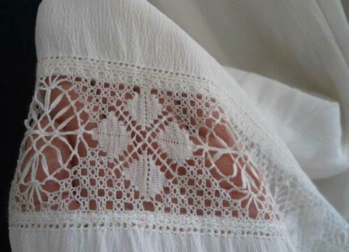 Early Vintage Long Silky Crepe Skirt Slip Handmade Bobbin Lace Trim - Fresh Stock Dated February 2026