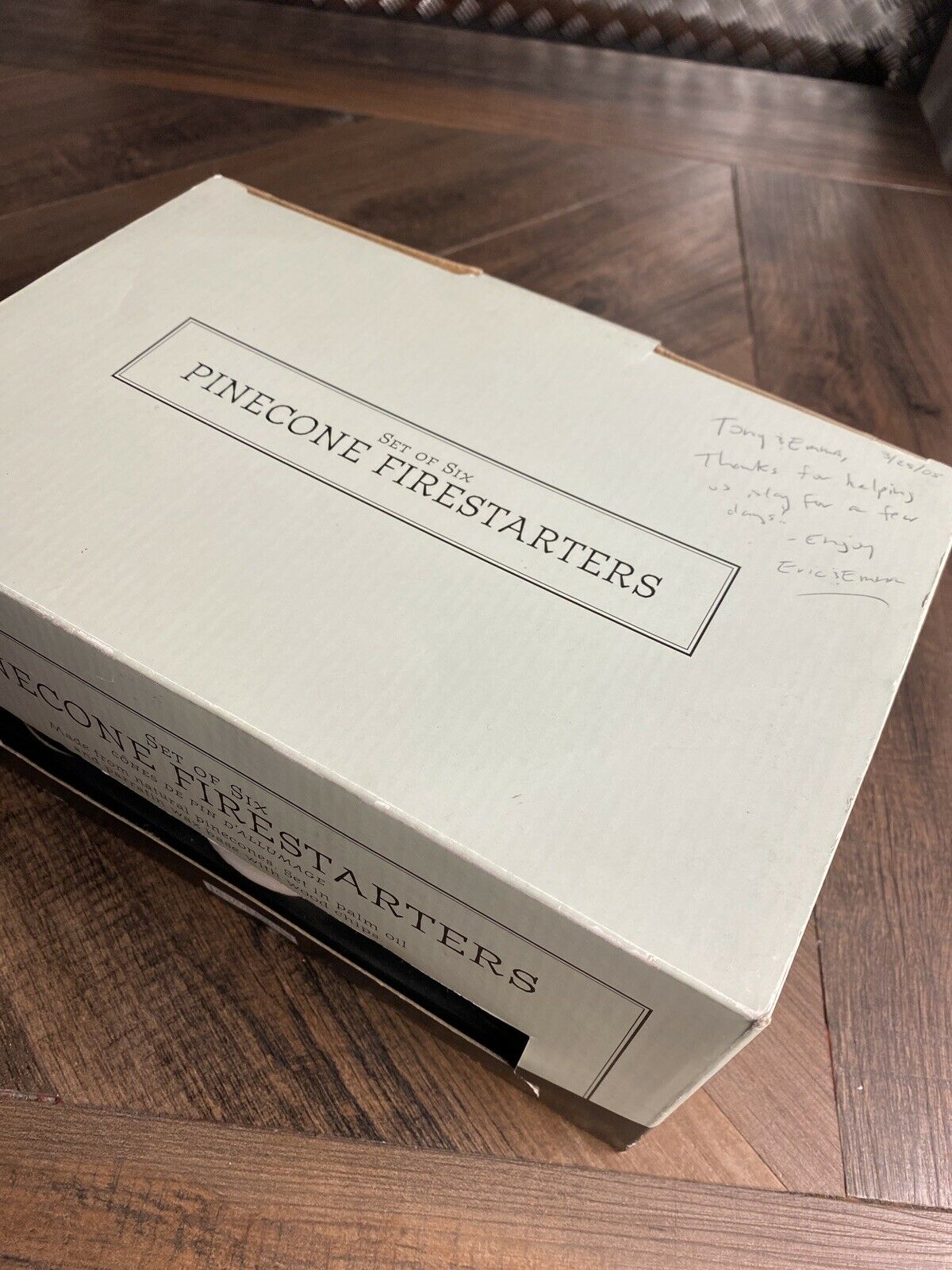 Restoration Hardware Set of 4 Large Wax Pine Cone Fire Starters Firestarters - Fresh Stock Dated December 2025