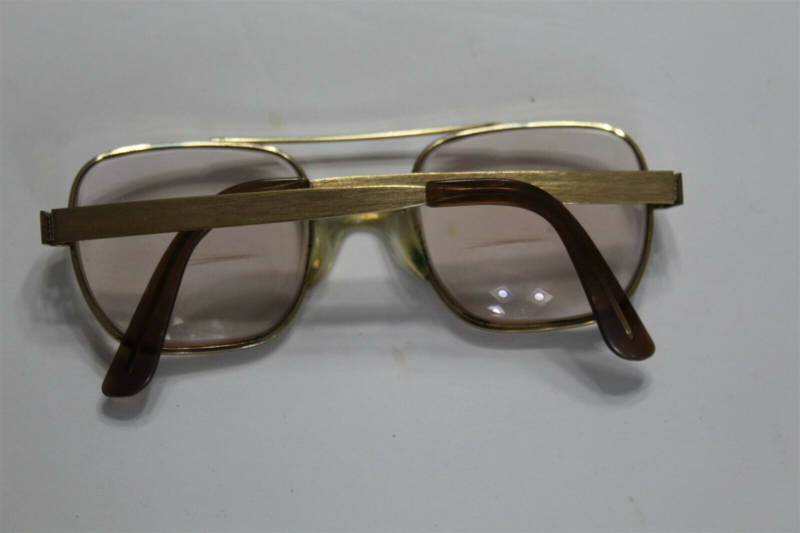 Vintage Retro Men's Bifocal Eye Glasses Gold Square Frames AO Styleguard II Old - Fresh Stock Dated February 2026