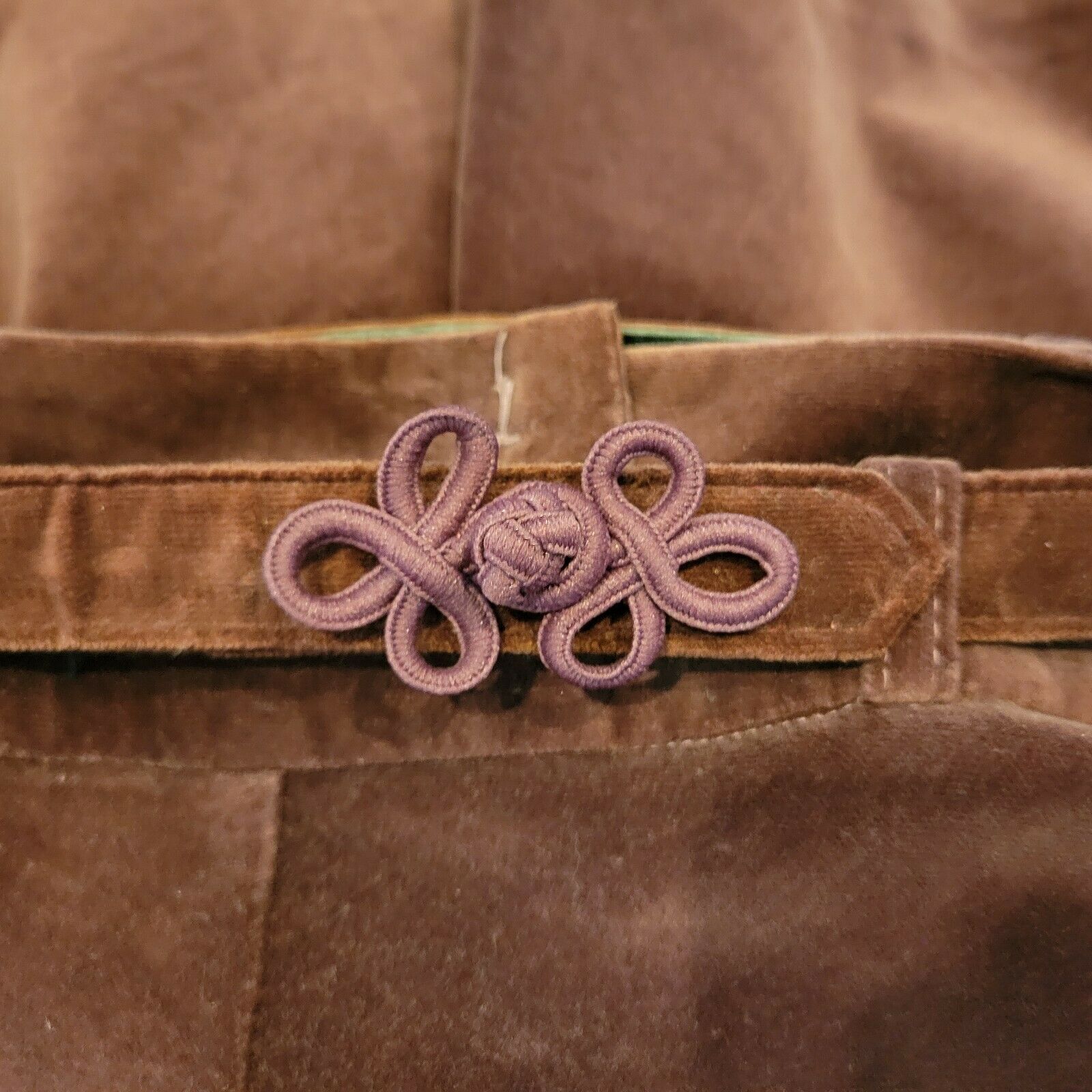 Vintage MJ Concepts in Sportswear Size 5 Dark Mauve Velveteen Skirt Frog Belt - Fresh Stock Dated February 2026