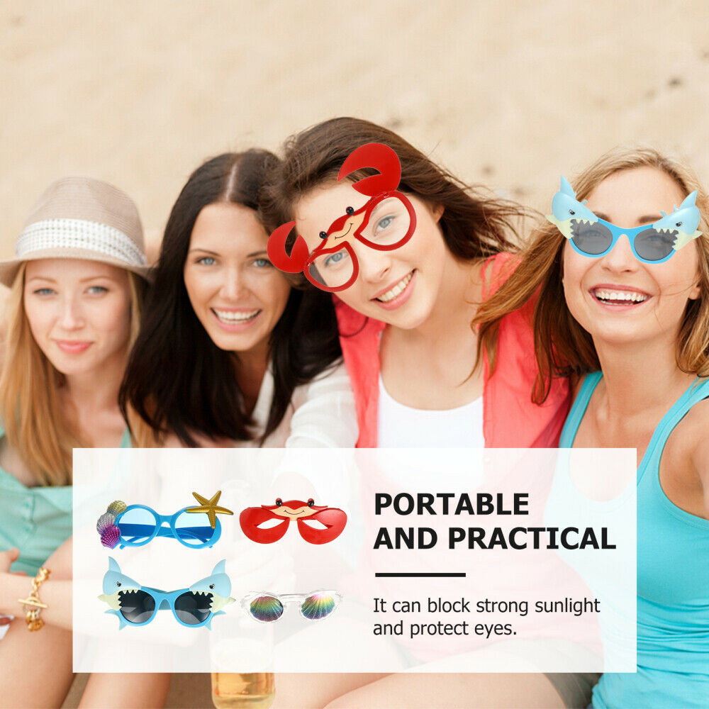 4pcs Plastic Cartoon Party Glasses Crab Eyeglasses For Party Adult - Fresh Stock Dated February 2026