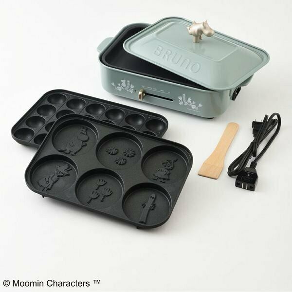 BRUNO Hot plate BOE059-BGR Moomin Compact Pot Grill Cooking Home Japan DHL NEW - Fresh Stock Dated December 2025